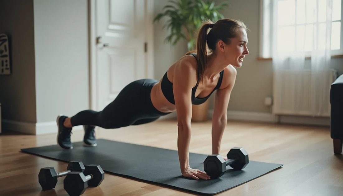 Person moving quickly through a push and row pairing in a small space
